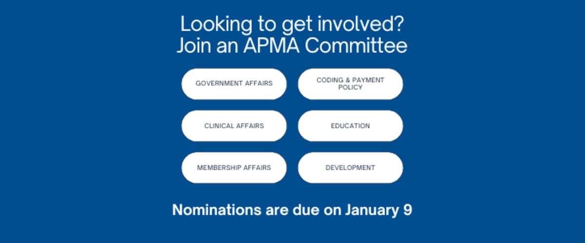 Join an APMA Committee