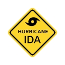 yellow road sign illustration, Hurricane Ida