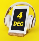 Dec. 4 on smart phone, headphones