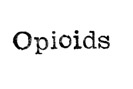 opioids typewriter text