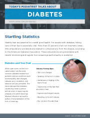 Today's Podiatrist Talks About Diabetes